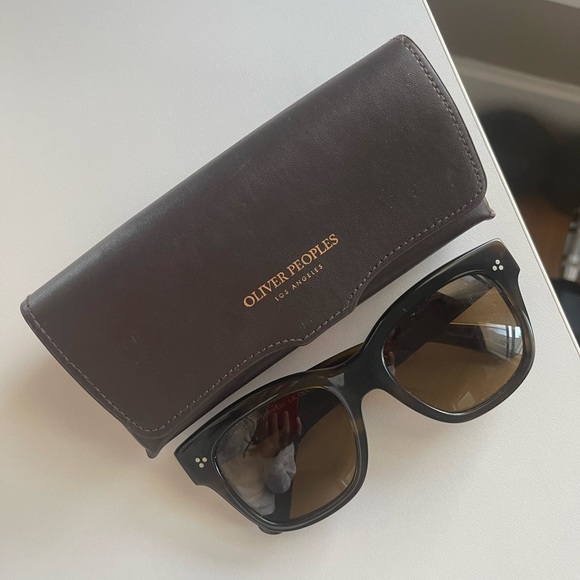Oliver Peoples Melery Square Sunglasses Brown - Picture 3 of 3